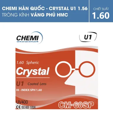Tròng kính Chemi Crystal U1 Coated 1.60