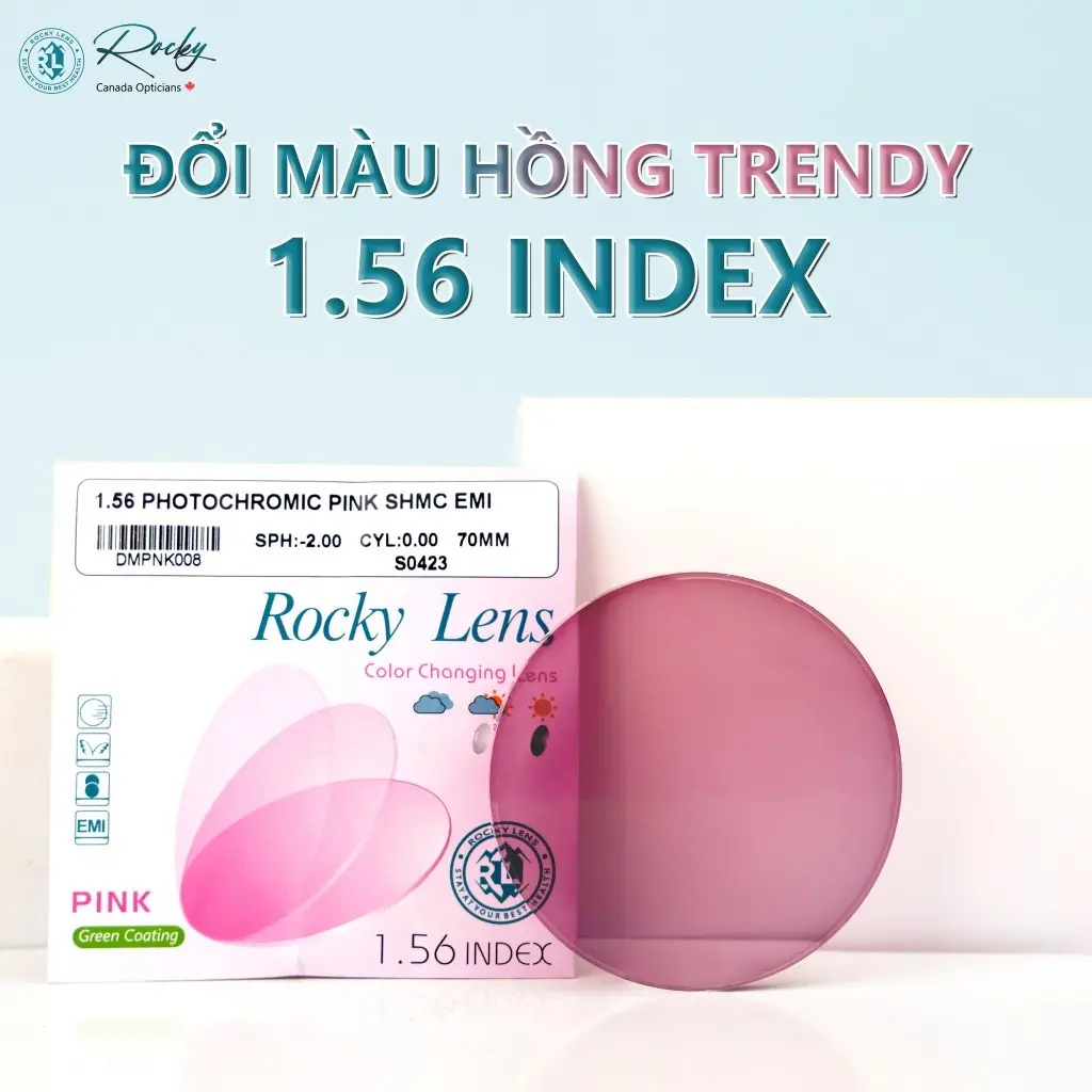 TRÒNG KÍNH ROCKY LENS CẬN ĐỔI MÀU TRENDY 1.56